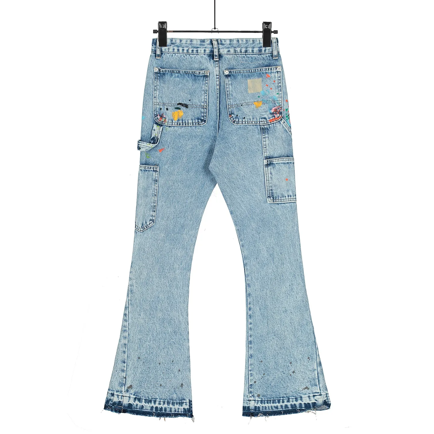 #8163 P250💰 Independent GALLERY DEPT. Vintage splicing loose washed flared jeans - truly restore the ultimate texture of Vintage - original hardware accessories washed and other elevators, QR code analysis are all purchased from the original factory, high degree of restoration, you are welcome to compare the products~ - three-dimensional version loose and comfortable without picking the body shape taller and slimmer factory Seiko original factory quality control same style for men and women can be matched with couples Versatile recommendation Necessary jeans for all seasons -Size: 28 30 32 34 36